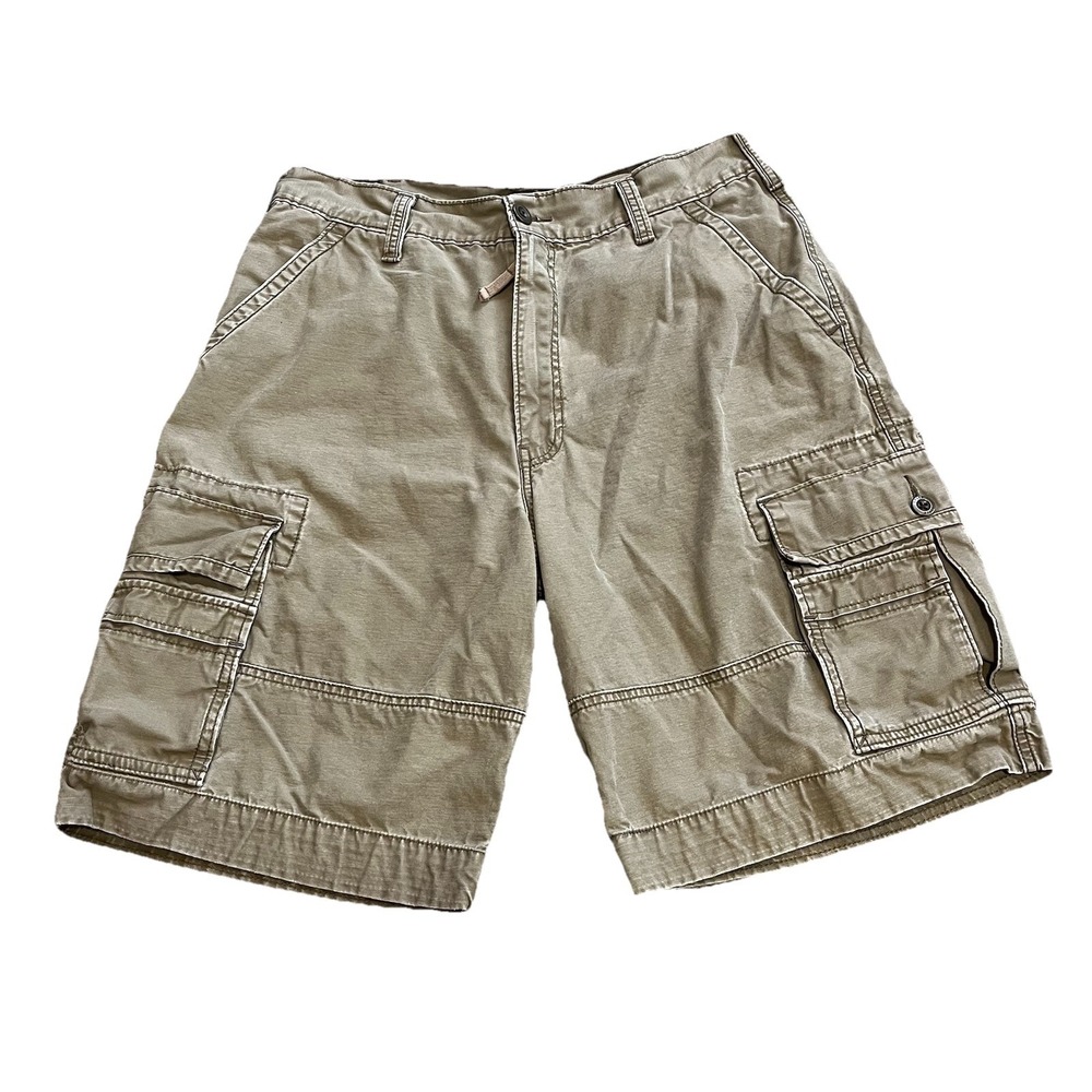 Levis Y2K‎ Cargo Shorts Men's 34 White Tag Khaki Utility Streetwear Skater